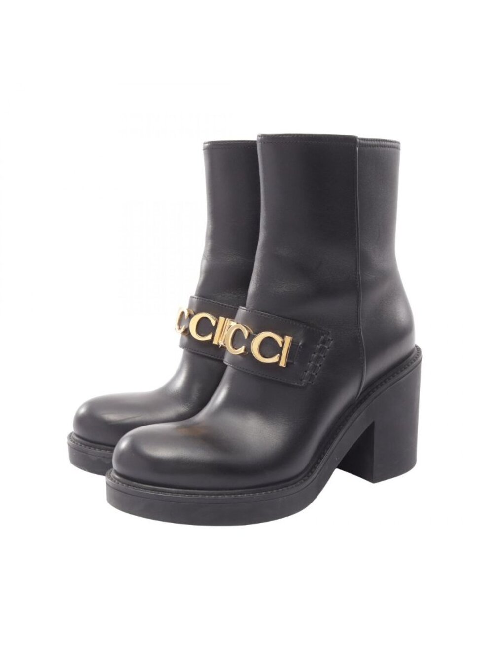 Gucci Boots Logo Short Leather